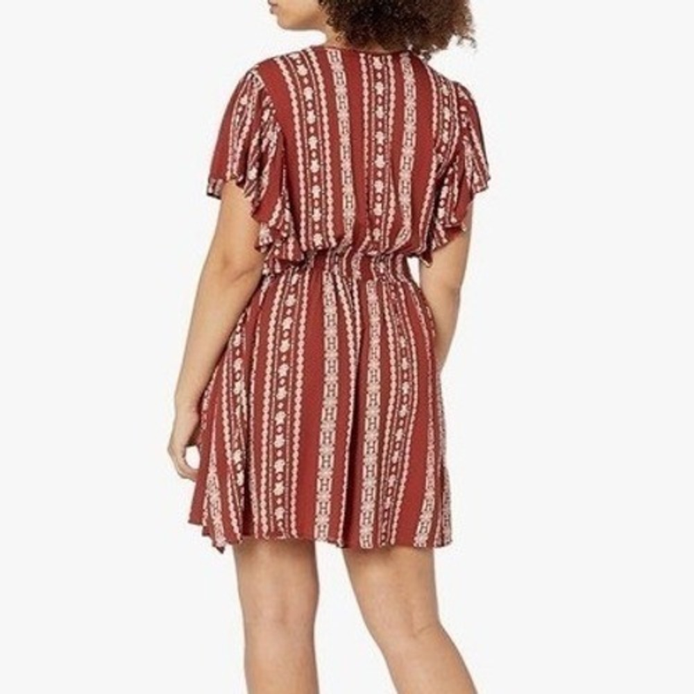 Angie Women's V Neck Flutter Sleeve Dress - S NWOT - Picture 2 of 13